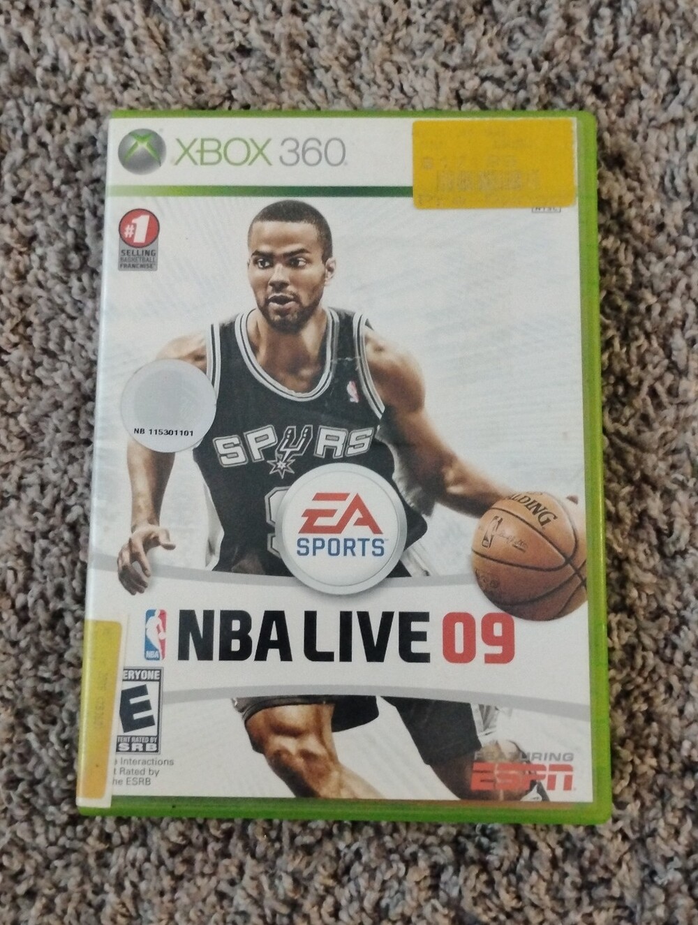 NBA Live 09 (Microsoft Xbox 360) - Complete in Box (CIB) - Tony Parker Cover